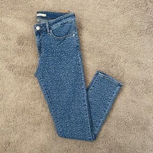 Levi's Leopard Print 711 Skinny Jeans Size 28